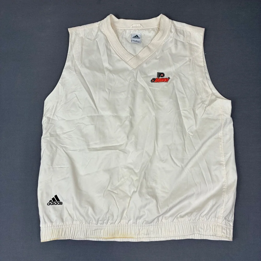 Adidas Phantoms Alumni White Golf Vest Men's Size Large
